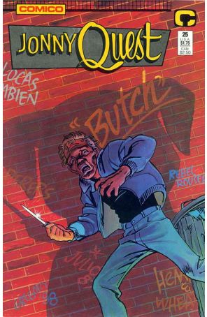 Jonny Quest (Comico) 25 published by COMICO with cover art by Marc Hempel