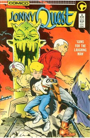 Jonny Quest (Comico) 3 published by COMICO with cover art by Dave Stevens