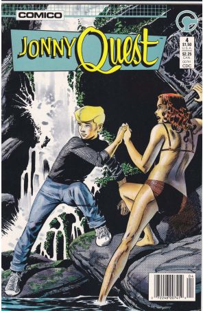 Jonny Quest (Comico) 4 (Newsstand) published by COMICO with cover art by Tony Yeates