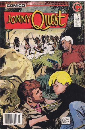Jonny Quest (Comico) 7 (Newsstand) published by COMICO with cover art by Doug Wildey