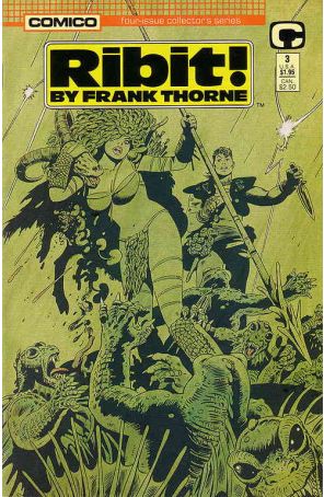 Ribit! 3 published by COMICO with cover art by Frank Thorne