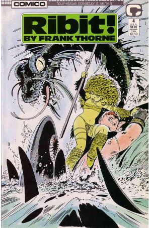 Ribit! 4 published by COMICO with cover art by Frank Thorne