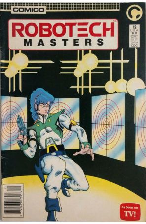 Robotech Masters 12 (Newsstand) published by COMICO with cover art by Neil Vokes