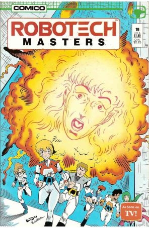 Robotech Masters 19 published by COMICO with cover art by Neil Vokes