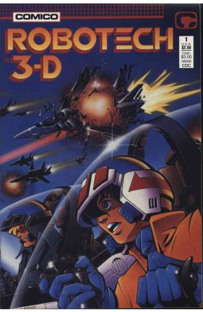 Robotech in 3-D 1 published by COMICO with cover art by Ken Steacy