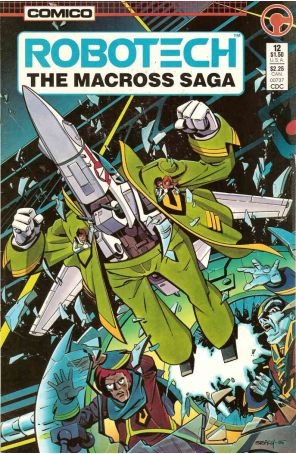 Robotech: The Macross Saga 12 published by COMICO with cover art by Ken Steacy