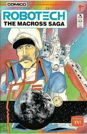 Robotech: The Macross Saga 14 published by COMICO with cover art by Mike Leeke