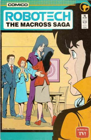 Robotech: The Macross Saga 15 published by COMICO with cover art by Mike Leeke