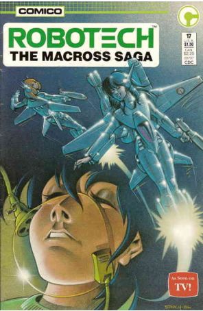 Robotech: The Macross Saga 17 published by COMICO with cover art by Ken Steacy