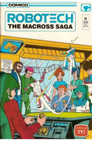 Robotech: The Macross Saga 24 published by COMICO with cover art by Mike Leeke