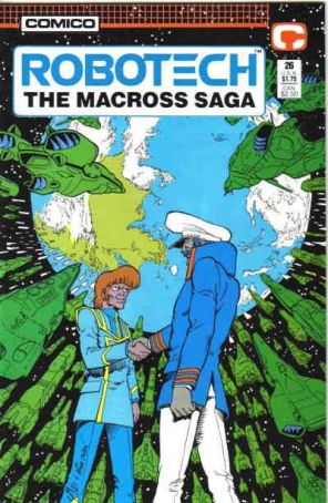 Robotech: The Macross Saga 26 published by COMICO with cover art by Mike Leeke