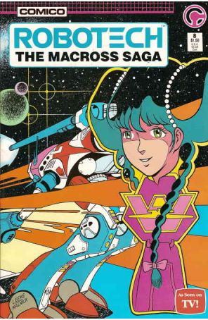 Robotech: The Macross Saga 8 published by COMICO with cover art by Mike Leeke
