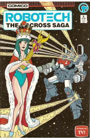 Robotech: The Macross Saga 9 published by COMICO with cover art by Mike Leeke