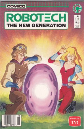 Robotech: The New Generation 10 (Newsstand) published by COMICO with cover art by Tom Poston
