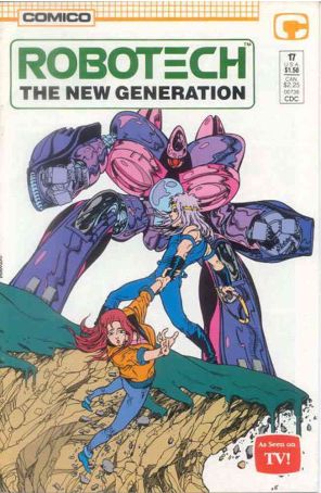 Robotech: The New Generation 17 published by COMICO with cover art by Dave Dorman