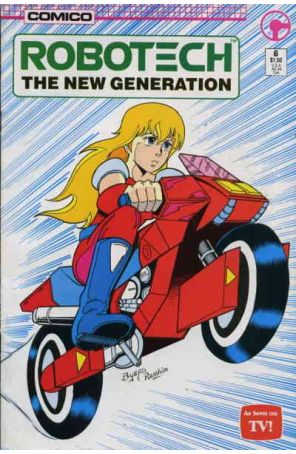 Robotech: The New Generation 6 published by COMICO with cover art by Reggie Byers