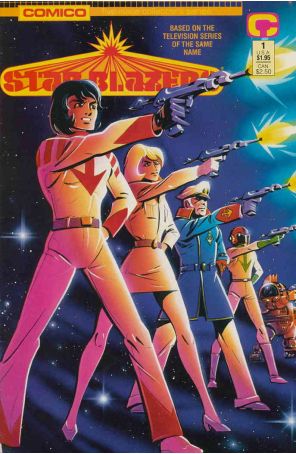 Star Blazers (Vol. 2) 1 published by COMICO with cover art by Ken Steacy
