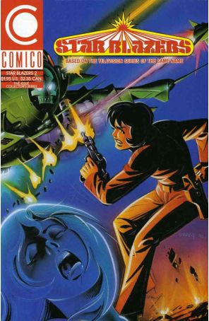 Star Blazers (Vol. 2) 2 published by COMICO with cover art by Ken Steacy