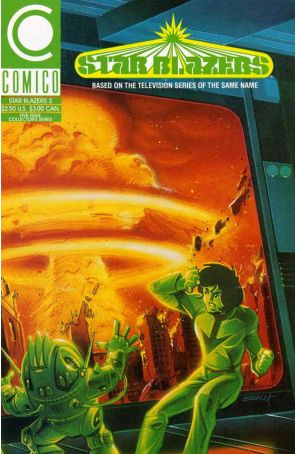 Star Blazers (Vol. 2) 3 published by COMICO with cover art by Ken Steacy