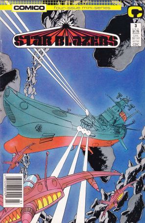 Star Blazers 3 (Newsstand) published by COMICO with cover art by Doug Rice