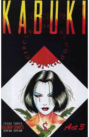 Kabuki: Circle of Blood 3 published by Caliber with cover art by David Mack