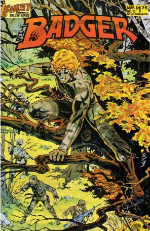 Badger 10 published by First with cover art by Bill Reinhold