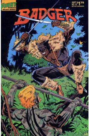 Badger 15 published by First with cover art by Bill Reinhold