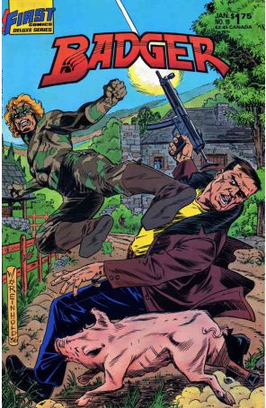Badger 19 published by First with cover art by Bill Reinhold