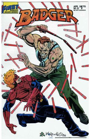 Badger 22 published by First with cover art by Bill Reinhold