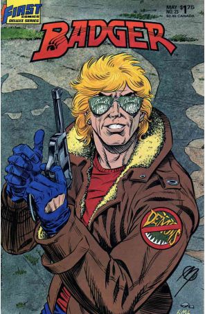 Badger 23 published by First with cover art by Chuck Beckum