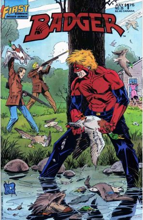 Badger 25 published by First with cover art by Bill Reinhold