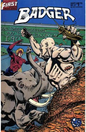 Badger 27 published by First with cover art by Bill Reinhold