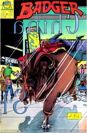 Badger 37 published by First with cover art by Brian Murray