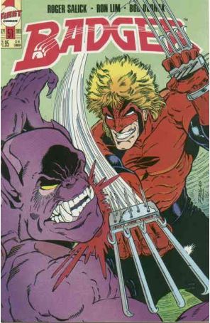 Badger 51 published by First with cover art by Ron Lim