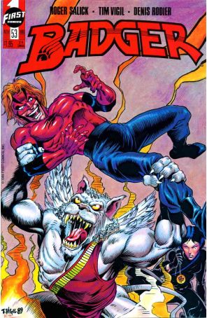 Badger 53 published by First with cover art by Tim Vigil