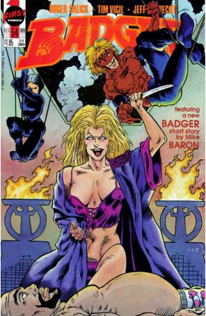 Badger 54 published by First with cover art by Tim Vigil