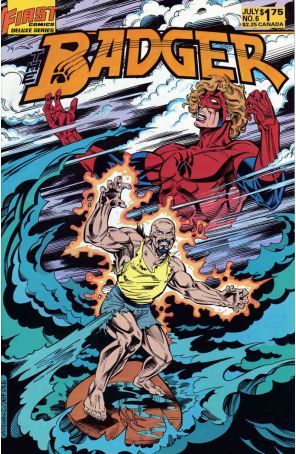 Badger 6 published by First with cover art by Bill Reinhold