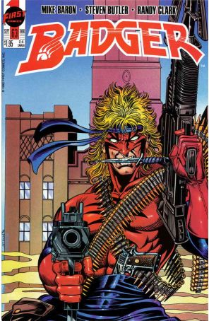 Badger 63 published by First with cover art by Steven Butler
