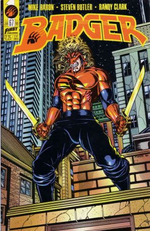 Badger 67 published by First with cover art by Steven Butler