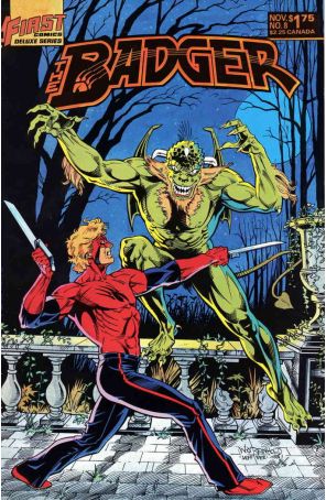 Badger 8 published by First with cover art by Bill Reinhold