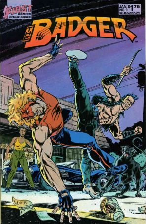 Badger 9 published by First with cover art by Bill Reinhold