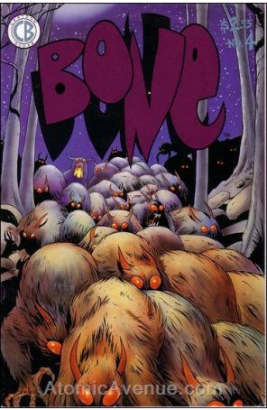 Bone 4 (4th) published by Cartoon Books with cover art by Jeff Smith