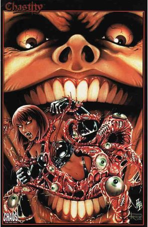 Chastity: Crazytown 3A published by Chaos with cover art by Adriano Batista and Brian Rood