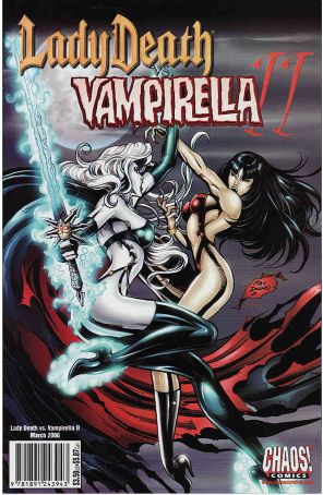 Lady Death v. Vampirella II 1 published by Chaos with cover art by Mike Deodato Jr.