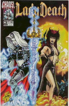 Lady Death 3 published by Chaos with cover art by Steven Hughes and Jack Gray