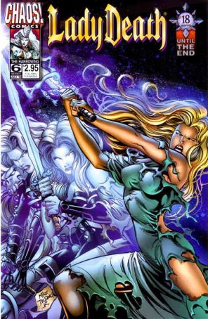 Lady Death 6 published by Chaos with cover art by Mike Deodato Jr. and Kewis Studios