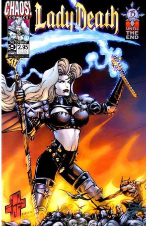 Lady Death 9 published by Chaos with cover art by Steven Hughes