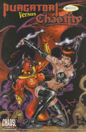 Purgatori Versus Chastity 1B published by Chaos with cover art by Al Rio