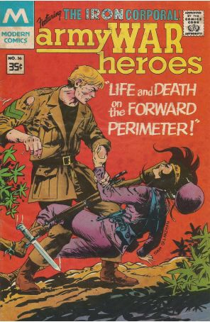 Army War Heroes 36A published by Modern with cover art by Sam Glanzman