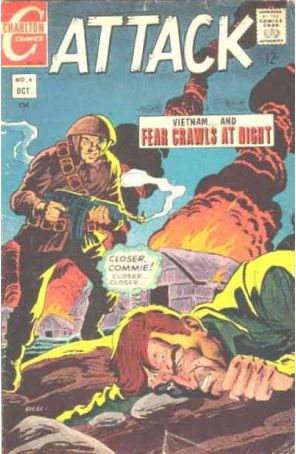 Attack (3rd Series) 4 published by Charlton with cover art by Rocke